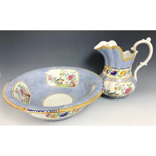 217 - COPELAND SPODE WASH BOWL (43cm DIAMETER) & WATER JUG