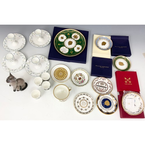 231 - BING & GRONDAHL 2308 CAT, WILLIAM EDWARD COMMEMORATIVE CHINA ETC