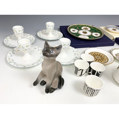 231 - BING & GRONDAHL 2308 CAT, WILLIAM EDWARD COMMEMORATIVE CHINA ETC