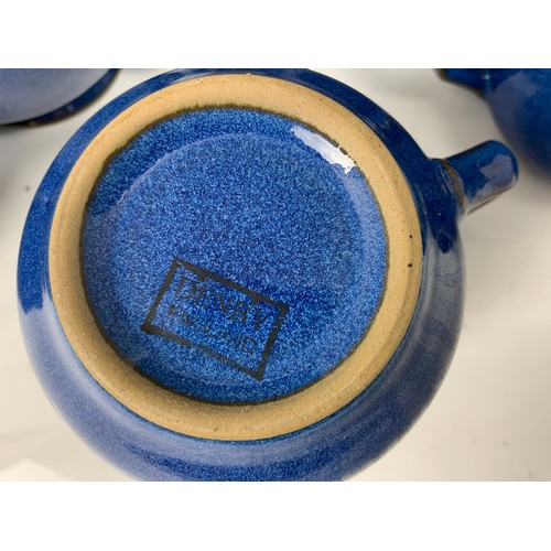 235 - LARGE QUANTITY OF DENBY BLUE GROUND TEA & COFFEE TABLEWARE