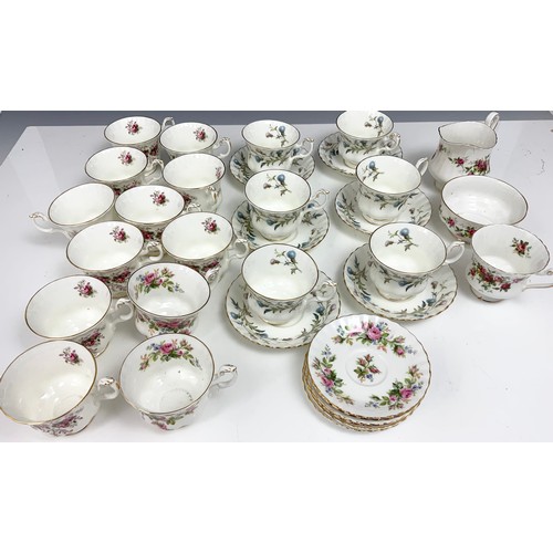 243 - TEAWARE INC PARAGON, ROYAL ALBERT LAVENDER ROSE, MOSS ROSE, BRIGADOON