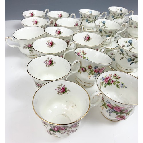 243 - TEAWARE INC PARAGON, ROYAL ALBERT LAVENDER ROSE, MOSS ROSE, BRIGADOON