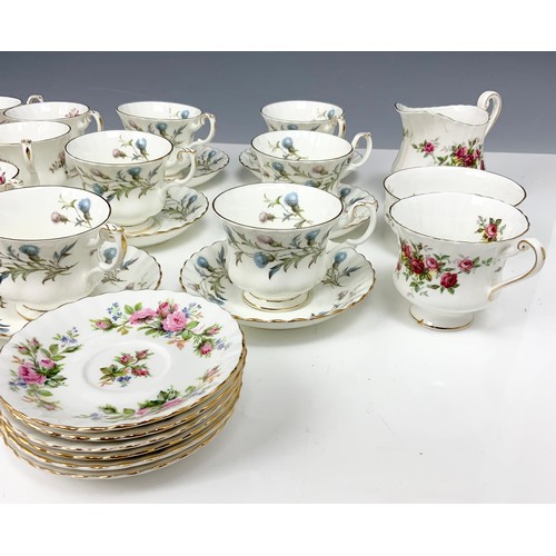 243 - TEAWARE INC PARAGON, ROYAL ALBERT LAVENDER ROSE, MOSS ROSE, BRIGADOON