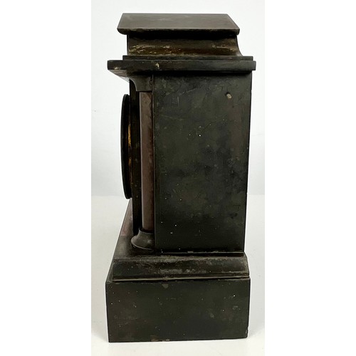 351 - ANTIQUE VICTORIAN SLATE/MARBLE MANTLE CLOCK