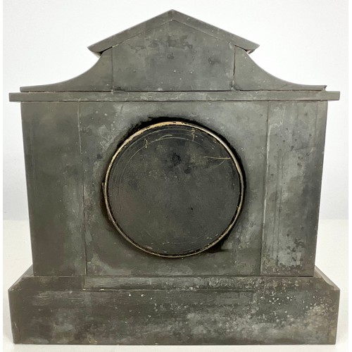 351 - ANTIQUE VICTORIAN SLATE/MARBLE MANTLE CLOCK