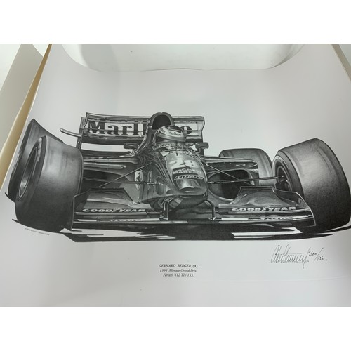 18 - ROLL OF MOTOR RACING PRINTS INCLUDING : F1 CARS, PETER RATCLIFF LEGENDS IN TIME SERIES, ALAN STAMMER... 