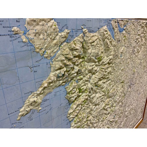 7 - TRAVEL & MAP INTEREST, A OXFORD PLASTIC RELIEF MAP OF WALES & THE MIDLANDS, IN ASSOCIATION WITH BARC... 