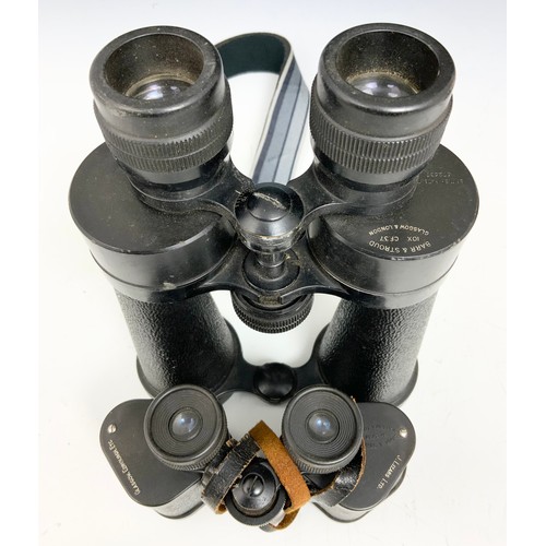 394 - TWO PAIRS OF  BARR & STROUD  BINOCULARS