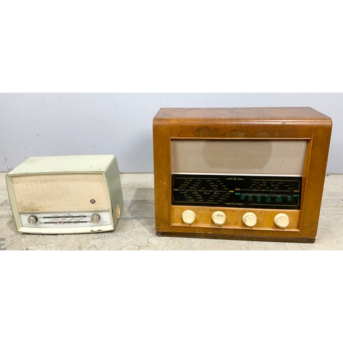 491 - PYE  MODEL 1113 & BUSH TYPE  AC 34 VINTAGE RADIOS