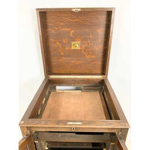 704 - HMV 163 GRAMOPHONE CABINET