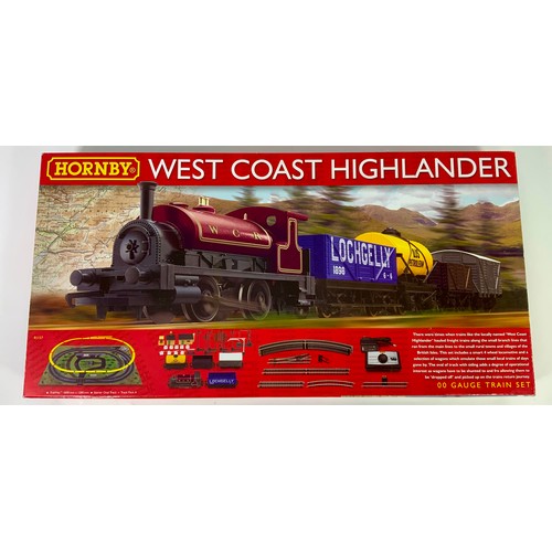 494 - HORNBY BOXED WEST COAST HIGHLANDER, TRAIN SET, APPEARS UNUSED.