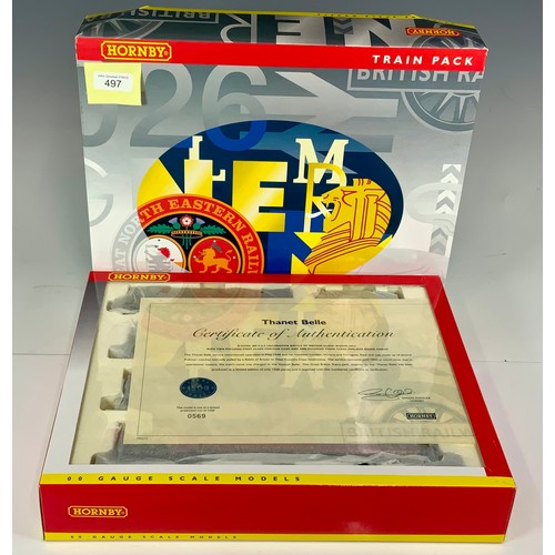 497 - HORNBY R2297M THE THANET BELLE TRAIN PACK, LIMITED EDITION TRAIN PACK, 0569 OF 1500, APPEARS UNUSED,... 