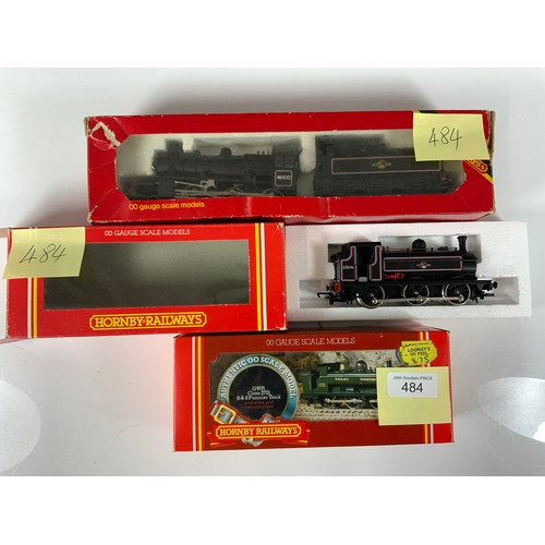 484 - 3 BOXED HORNBY MODELS. R857 BR IVATT CLASS 2, 46400, R186 J52 & R059 GWR PANNIER 2721 CLASS