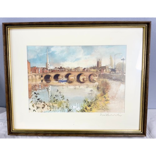 59 - IAN CRUIKSHANK WATERCOLOUR TOGETHER WITH A BIRTWHISTLE PRINT