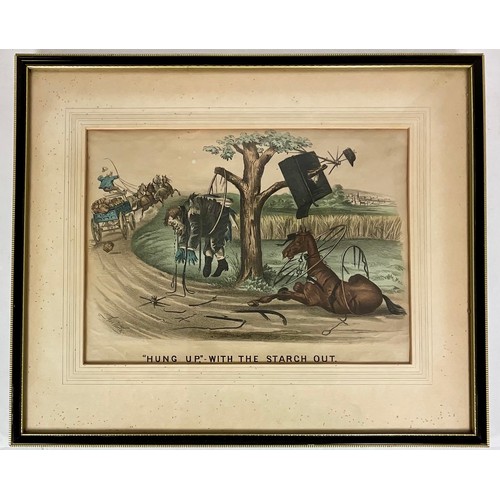 99 - MISC. FRAMED PRINTS EQUESTRIAN AND SATIRE INC. CECIL ALDIN AND 2 TAPESTRY PRINTS