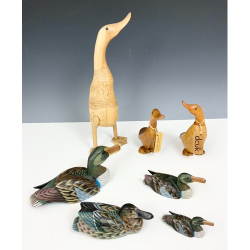 403 - VARIOUS WOODEN DUCK FIGURES