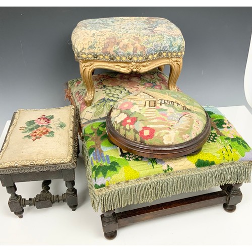 777 - 5 SMALL PADDED FOOTSTOOLS