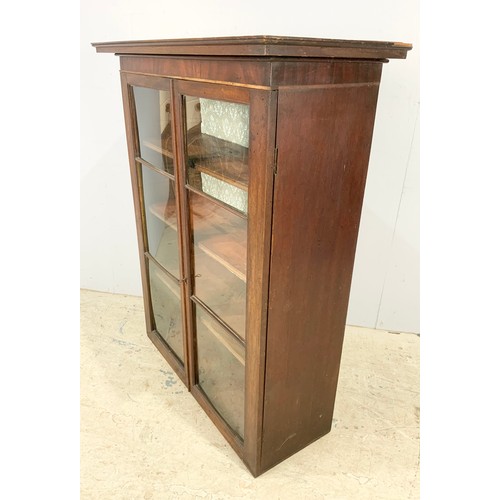 708 - GLAZED DISPLAY CABINET 129cm TALL