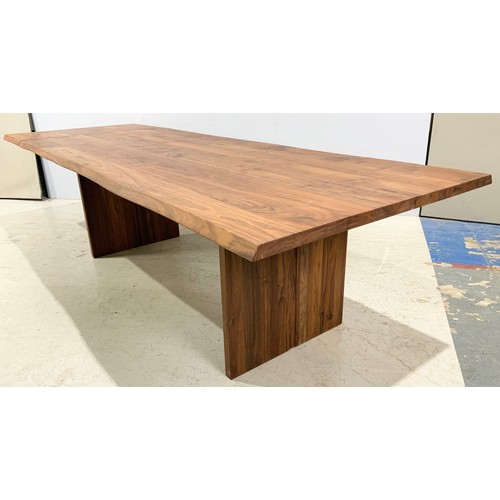 771 - LARGE PLANK TOP DINING TABLE, POSSIBLY CHERRYWOOD 320cm x 109cm