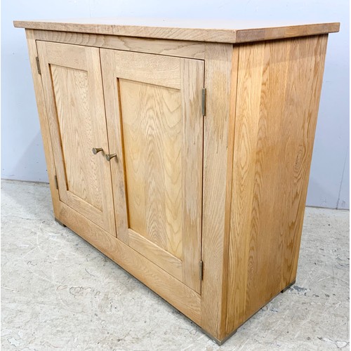 741 - LIGHT OAK CUPBOARD WIDTH 110cm