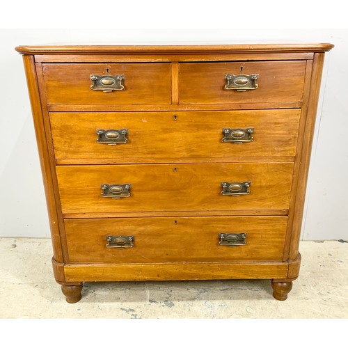 723 - MAHOGANY CHEST OF TWO OVER THREE DRAWERS WIDTH 110cm