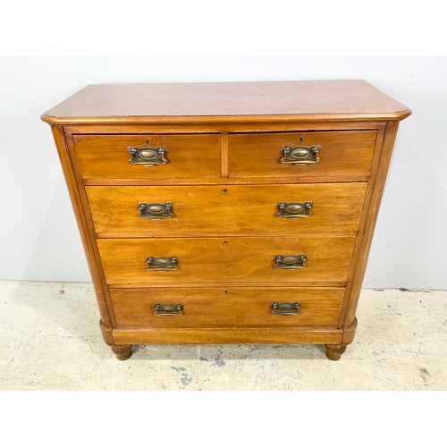 723 - MAHOGANY CHEST OF TWO OVER THREE DRAWERS WIDTH 110cm