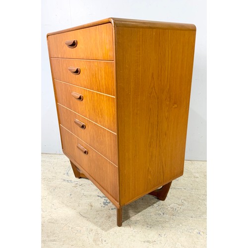 725 - LATE CENTURY CHEST OF DRAWERS 103cm TALL, WIDTH 76cm