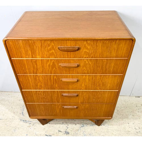 725 - LATE CENTURY CHEST OF DRAWERS 103cm TALL, WIDTH 76cm