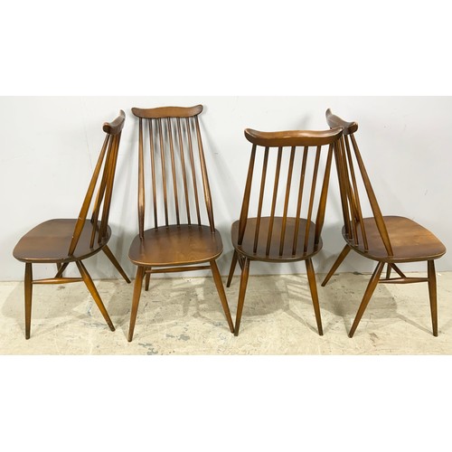 782 - ERCOL GOLDMITH DINING CHAIRS, A SET OF 4