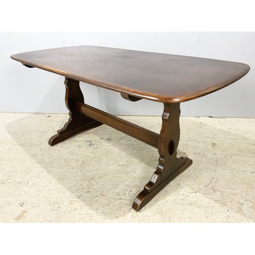 767 - ERCOL  REFECTORY STYLE DINING TABLE 152cm x 78cm