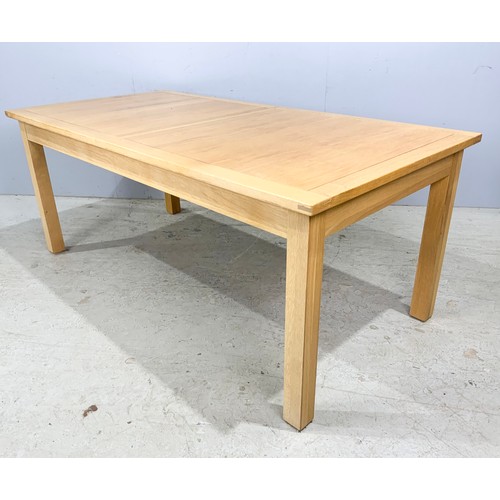 773 - MODERN OAK EXTENDING DINING TABLE 240cm x96cm EXTENDED