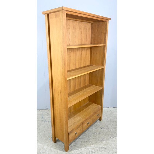 711 - NEXT MODERN OAK SHELVING UNIT WITH DRAWER BELOW 170cm TALL