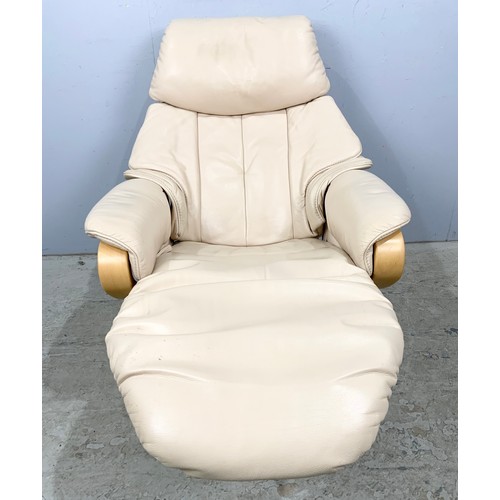 790 - STYLISH HIMOLA GERMANY LEATHER RECLINING ARM CHAIR  WITH BOOKLETS & CLEANING PRODUCT WITH OPTION ON ... 