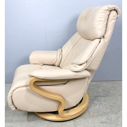 790 - STYLISH HIMOLA GERMANY LEATHER RECLINING ARM CHAIR  WITH BOOKLETS & CLEANING PRODUCT WITH OPTION ON ... 