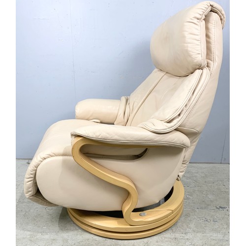 791 - A STYLISH HIMOLA GERMANY LEATHER RECLINING ARMCHAIR