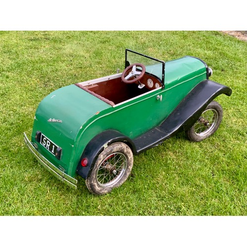 3 - 1930’S STYLE, FAIRGROUND CAR, SR1 GREEN BODY, ROOTES GROUP SUMBEAM, LATER WHEELS