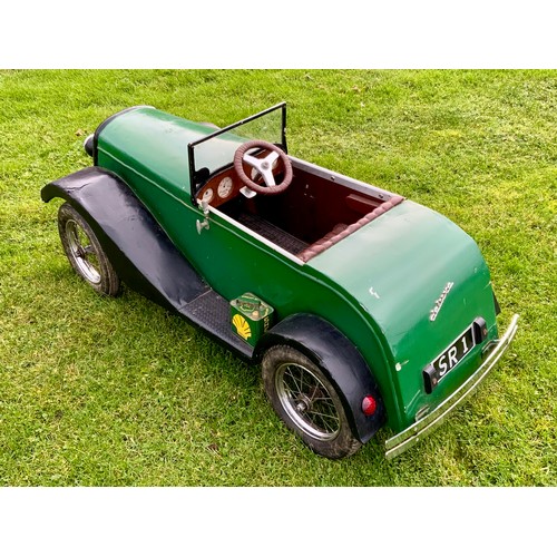 3 - 1930’S STYLE, FAIRGROUND CAR, SR1 GREEN BODY, ROOTES GROUP SUMBEAM, LATER WHEELS