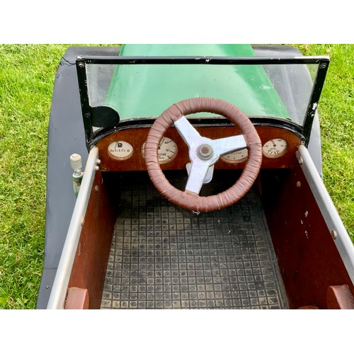 3 - 1930’S STYLE, FAIRGROUND CAR, SR1 GREEN BODY, ROOTES GROUP SUMBEAM, LATER WHEELS