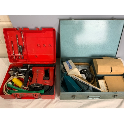 625 - DRILLS, A HILTI TE22 110V DRILL, PLUS A BLACK & DECKER DRILL & ACCESSORIES