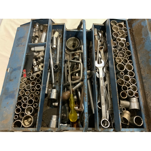 603 - TOOL BOX OD SOCKET SETS & SUNDRY TOOLS