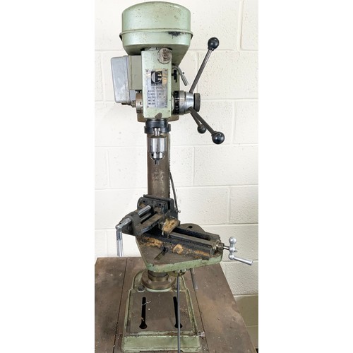 559 - ELEKTRA 12 SPEED PILLAR DRILL ON BENCH 185cm TALL