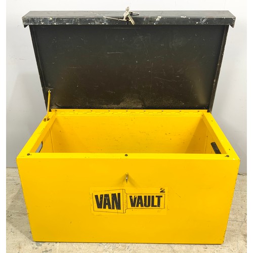 556 - VAN VAULT STRONG BOX 96cm x 56cm x50cm WITH LOCK & KEYS