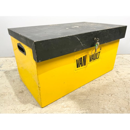 556 - VAN VAULT STRONG BOX 96cm x 56cm x50cm WITH LOCK & KEYS