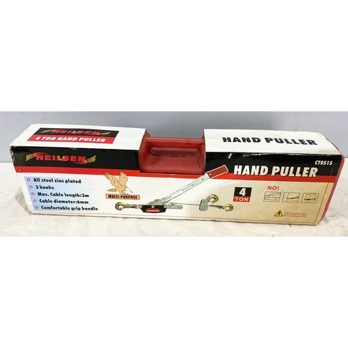 579 - BOXED NEILSEN 4 TON HAND PULLER