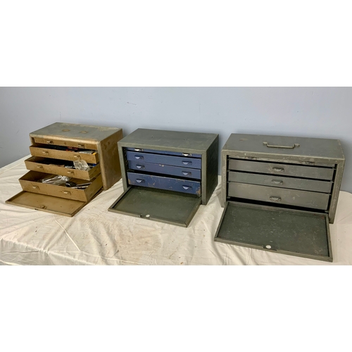 616 - 3 TOOL CABINETS WITH SPARCE CONTENTS