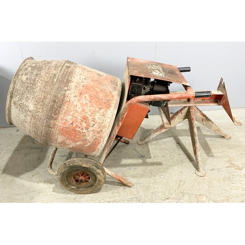 536 - BELLE CONCRETE MIXER WITH A BRIGGS & STRATTON  3 HP PETROL ENGINE & STAND