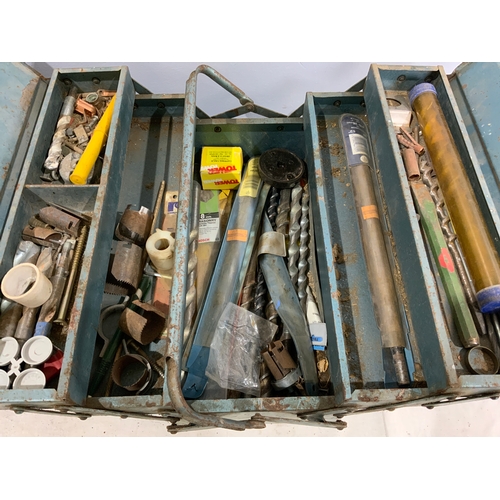 601 - TWO TOOL BOXES WITH MIXED TOOLS, SPANNERS ETC