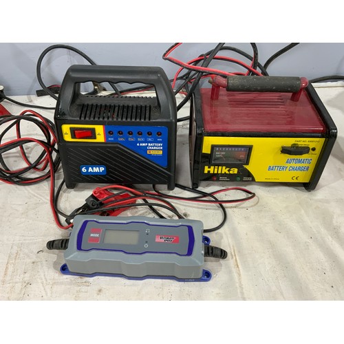 659 - HILKA AUTOMATIC BATTERY CHARGER,  6AMP CHARGER, & AN ULTIMATE SPEED CHARGER