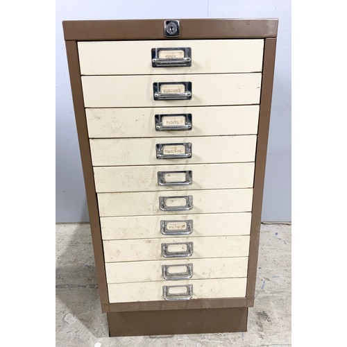 553 - BISLEY TYPE MULTI DRAWER METAL CABINET 71cm TALL