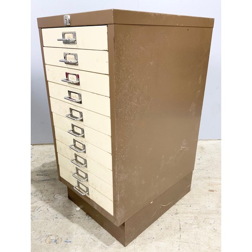 553 - BISLEY TYPE MULTI DRAWER METAL CABINET 71cm TALL